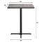 Flash Furniture Bennett 36 in Square Solid Wood Indoor Tabletop in Dark Brown with 30 in x 30 in Bar Height GSF-SQ36-DKBRN-T3030B-GG - alternate 2