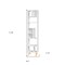Homeroots 71" White Wood Ten Tier Geometric Bookcase 526862 - alternate 2