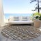 Homeroots 8' Taupe Brown And Ivory Round Moroccan Washable Indoor Outdoor Area Rug 594354 - alternate 2