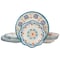Gibson Home 12 Piece Tamara Melamine Dinnerware Set in White and Floral 130982.12 - alternate 1