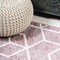 Jonathan Y Tumbling Blocks Modern Geometric Rose/White 2 ft. x 8 ft. Runner Rug SEU101B-28 - alternate 2