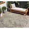 Homeroots 8' Beige And Brown Round Abstract Washable Indoor Outdoor Area Rug 605532 - alternate 1
