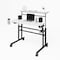 Homeroots Adjustable White Wood and Stainless Steel Writing Desk 723745 - alternate 1