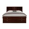 Homeroots Merlot Solid Wood Queen Bed Frame With Eight Drawers 383805 - alternate 1