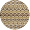 Homeroots 8' Gold Brown And Beige Round Moroccan Washable Indoor Outdoor Area Rug 594324 - alternate 2