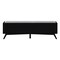 Homeroots 59" Gray and Black Fabric Upholstered Storage Bench with Drawers 523986 - alternate 3