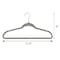 Elama Velvet Slim Profile Heavy Duty Felt Hangers with Stainless Steel Swivel Hooks in Gray, 100PK ELH100GREY - alternate 2