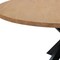 Homeroots 60" Natural And Black Rounded Solid Wood And Iron Pedestal Base Dining Table 563916 - alternate 2