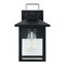 Jonathan Y Bungalow 6.75" 1-Light Iron/Seeded Glass Rustic Traditional Lantern LED Outdoor Sconce, Black, 2PK JYL7608A-SET2 - alternate 2
