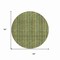 Homeroots 8' Olive Green And Lime Green Round Striped Washable Indoor Outdoor Area Rug 615063 - alternate 2