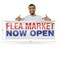 Signmission Flea Market Now Open, 18 Inch x 48 Inch, Vinyl Banner B-30635 - alternate 2