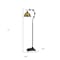 Homeroots 61" Bronze Floor Lamp With Green And Yellow Glass Dome Shade 526269 - alternate 2