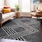World Rug Gallery Abstract Geometric Pattern Shag Area Rug 5 ft x 7 ft Anthracite WR127ANTHRACITE5X7 - alternate 1