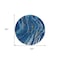 Homeroots 8' Navy Blue Gold And Copper Round Abstract Washable Indoor Outdoor Area Rug 600242 - alternate 2
