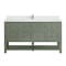 James Martin Vanities 60 in. Single Vanity, Smokey Celadon, w/Single Hole 3 CM White Zeus Quartz Top & Backsplash 330-V60S-SC-1WZ - alternate 1