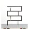 Homeroots 67" Grey Elm and Chrome Four Tier Zig Zag Bookcase 482699 - alternate 2