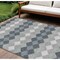 Homeroots 9' X 12' Gray Black And Green Geometric Washable Indoor Outdoor Area Rug 597906 - alternate 1