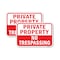 Signmission Private Property No Trespassing, 18'' X 24'' 2 Signs, Heavy Gauge Aluminum, 2PK A-1824-2PACK-24827 - alternate 1