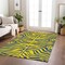 Homeroots 3' X 5' Yellow And Blue Animal Print Washable Indoor Outdoor Area Rug 600714 - alternate 2