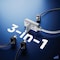 Maximm 1 Ft. 16/2 White 3-Outlet 360 Deg. Rotating Plug Extension Cord with Cover ADW-90A-23F01-16W0 - alternate 2