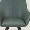 Homeroots Set of Two Green and Black Faux Leather and Wood Dining Arm Chairs, 2PK 716265 - alternate 2