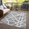 Homeroots 3' X 5' Gray And Ivory Geometric Washable Indoor Outdoor Area Rug 600456 - alternate 2