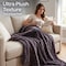 Lavish Home Faux Fur Throw Blanket for Couch, Gray, 50 in x 60 in 68-THROW-GRY - alternate 2