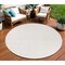 Homeroots 10' Ivory And White Round Geometric Indoor Outdoor Area Rug 555945 - alternate 2