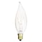 Satco 15W CA8 Incandescent, Clear, 1500 Avg. Hrs, 100 Lu, Candelabra base, 120V, 2-Card S3773 - alternate 1