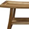 Homeroots 28" Natural Solid Teak Rectangular Shower Bench With Shelf 376740 - alternate 2