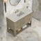 James Martin Vanities Lucian 48" Single Vanity, Pebble Oak, w/ 3 CM Siberian Silestone Widespread Top D704-V48-PBO-WSFR - alternate 2
