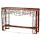 Bali & Pari Tahlia Marbled Tortoise Natural Rattan Console Table - Handcrafted Wicker Accent Table with Style 268-14747-ZORO - alternate 2