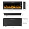 Northwest 50in Wall Mounted Electric Fireplace Recessed Heater with Front Vent, Remote, LED Flames 80-EFFV-5 - alternate 2
