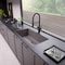 Blanco Precis Super Single Bowl, Volcano Gray 443121 - alternate 2