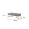 Homeroots 46" Gray And Gold Stainless Steel Coffee Table With Two Drawers 543872 - alternate 2