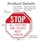 Signmission Stop All Visitors and Trucks Must S, 10 inch X 10 inch, Plastic Sign, 2PK OC-P-2PACK-10-245 - alternate 2