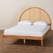 Baxton Studio Wrenley Japandi Oak Brown Wood Queen Bed with Antique Rattan 257-14097-ZORO - alternate 2
