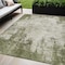 Homeroots 5' X 8' Olive Green And Ivory Abstract Washable Indoor Outdoor Area Rug 612335 - alternate 1