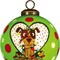Homeroots Charming Dog in a Heart Hand Painted Mouth Blown Glass Ornament 477473 - alternate 2