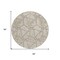 Homeroots 8' Beige Ivory And Gray Round Geometric Washable Indoor Outdoor Area Rug 612823 - alternate 2