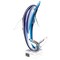 Homeroots 14" Blue Murano Glass Dolphin Figurine Tabletop Sculpture 376128 - alternate 1
