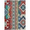 Homeroots 5' X 8' Red Pink And Teal Blue Aztec Washable Indoor Outdoor Area Rug 598503 - alternate 2