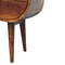 Homeroots 24" Brown Solid Wood Round Two Drawer Nightstand 651810 - alternate 2
