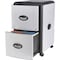 Storex 19" W 2 Drawer Vertical File Cabinet, Black/Silver, Letter 61352U01C - alternate 1