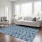 Homeroots 3' X 5' Navy Blue And Ivory Geometric Washable Indoor Outdoor Area Rug 583336 - alternate 2