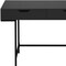 Homeroots 47" Black Wood and Metal H-Shape Computer Desk With Two Drawers 489874 - alternate 3