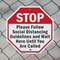 Signmission Stop Please Follow Social Distancin, 6 Inch X 6 Inch, Plastic Sign OC-P-6-196 - alternate 2