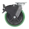 Vestil Polyurethane Swivel With Total Brake Caster 8 In. Diameter x 2 In. Width 1000 lb Green/Black CST-F34-8X2DT-SWTB1 - alternate 2