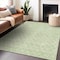 Homeroots 3' X 5' Mint Green And Ivory Geometric Washable Indoor Outdoor Area Rug 596123 - alternate 2