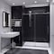 Anzzi Madam Series 76 in. x 50-54 in. Frameless Sliding Shower Door in Brushed Nickel, 3/8 Clear Glass SD-AZ13-03BN - alternate 2